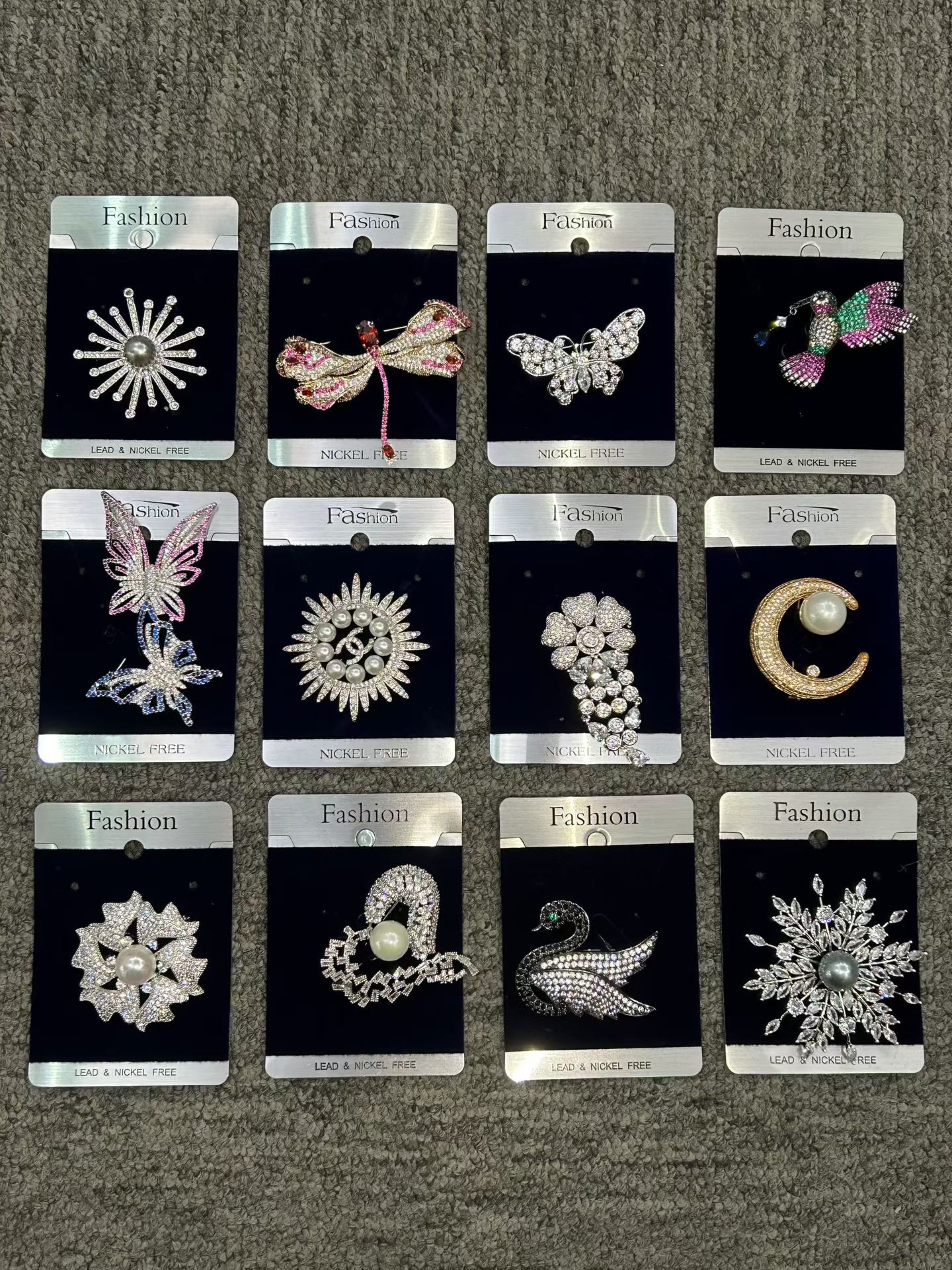 Beautiful Zirconia Brooches