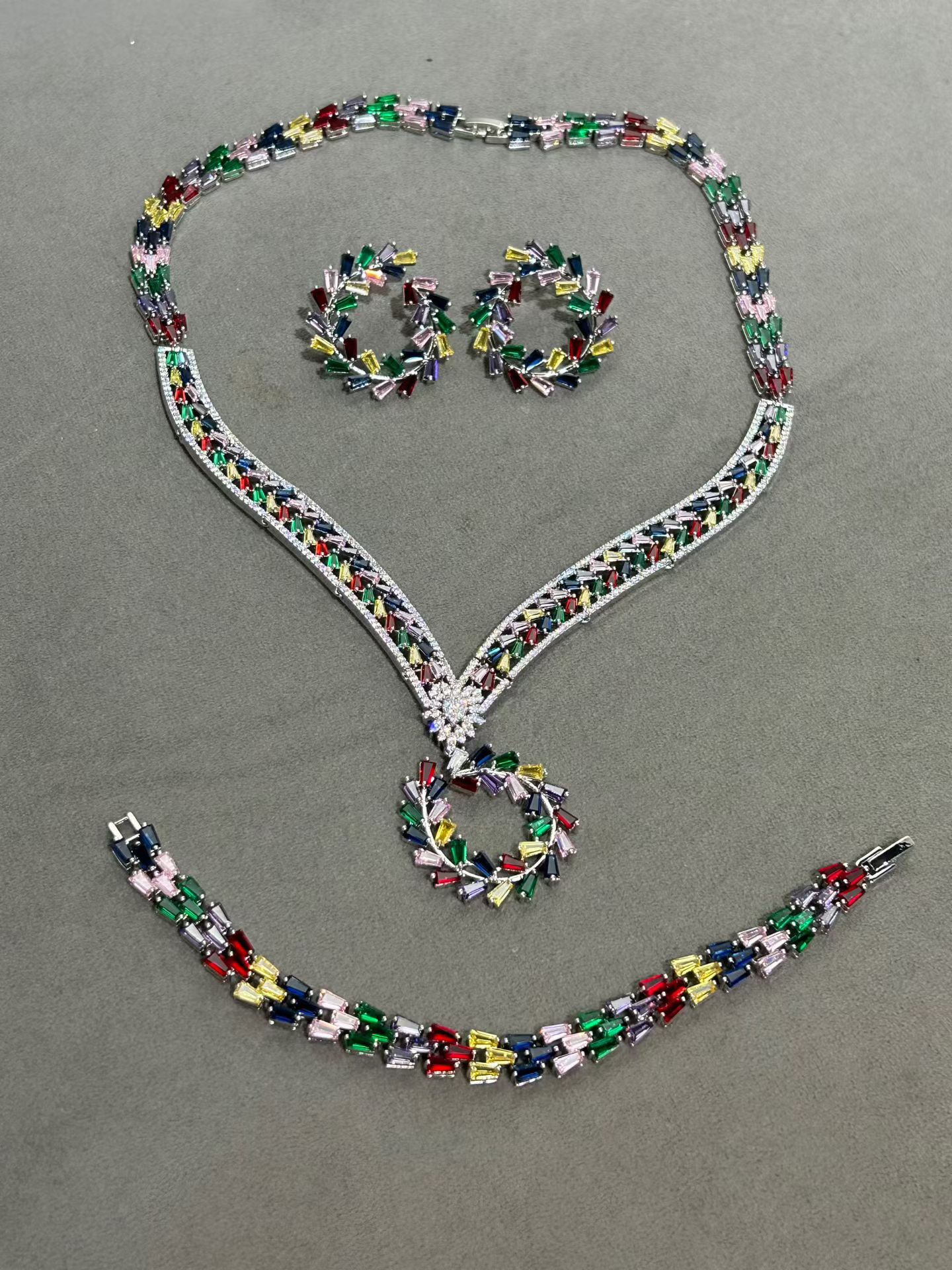 4pcs Zirconia Jewelry Set