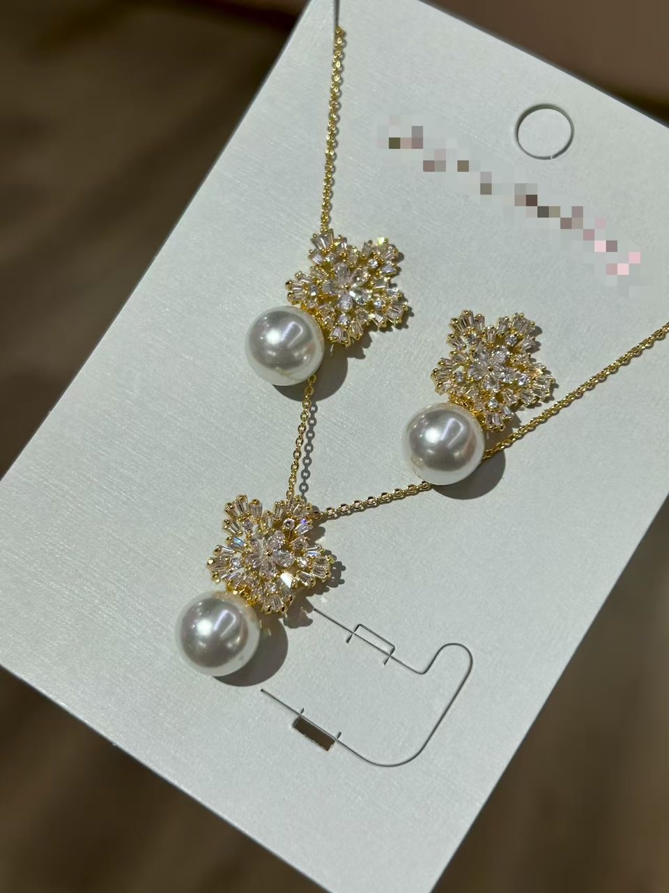 Simple 2pcs Zirconia Jewelry Set