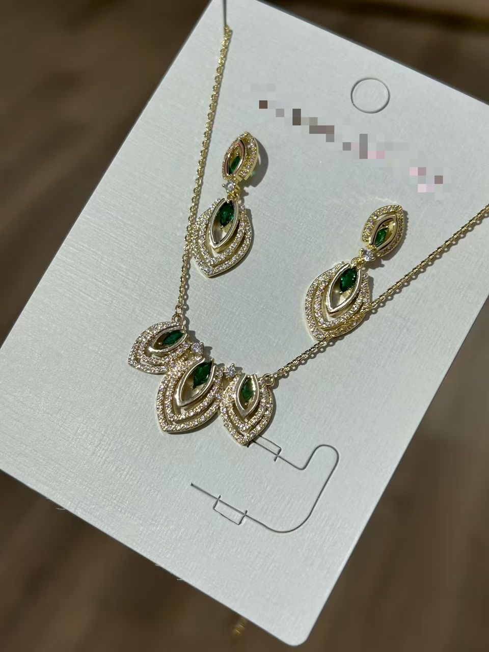 Simple 2pcs Zirconia Jewelry Set
